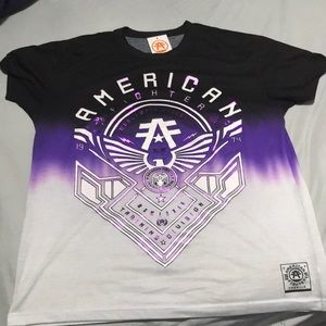 American fighter short sleeve shirt